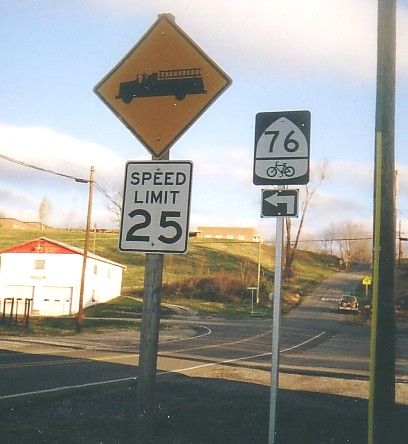 US Bike 76 at north end of VA 121 (courtesy Adam Prince)