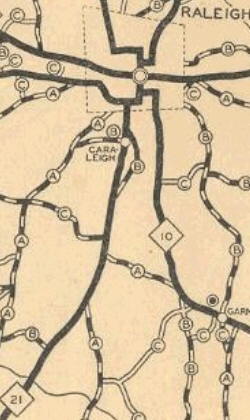 1930 Wake County map
