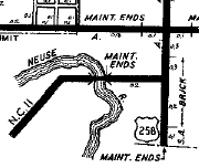 1936 Lenoir County map