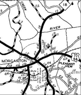 1936 Burke County map