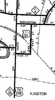 1949 Lenoir County map