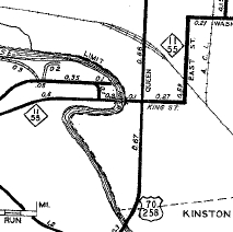 1953 Lenoir County map