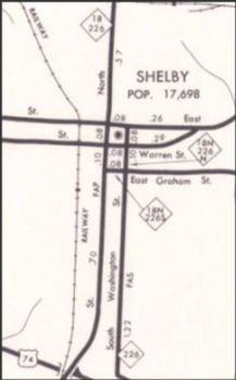 1962 Cleveland County map