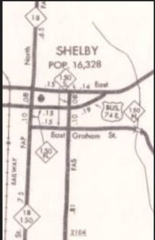 1972 Cleveland County map