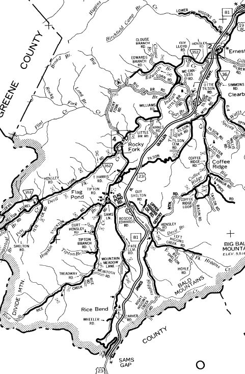 1996 Unicoi County Map