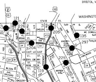 2013 Sullivan County Traffic Map