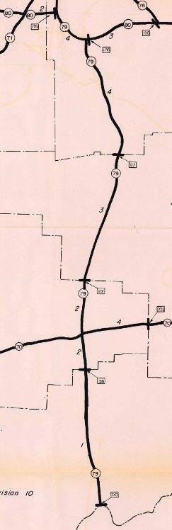 March 1958 Route Section Map